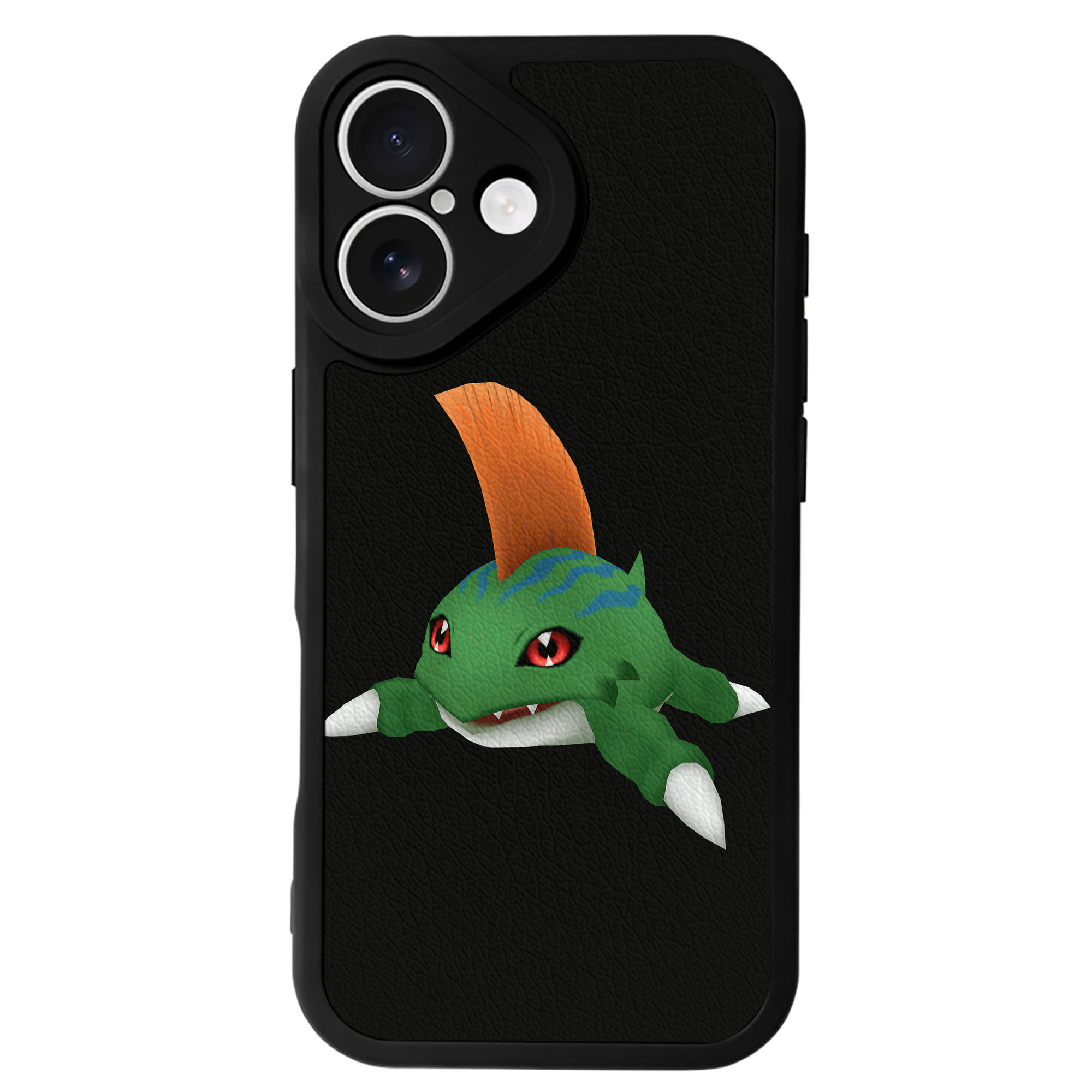 （画像用） Digimon デジタルモンスター/デジモン 【iPhone 16シリーズ対応】シリコンスマホケース（レザー調） 材質：シリコン